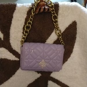 💎Zara handbag with Bling 💎 and Heavy Golden metal shoulder strap *NWOT*